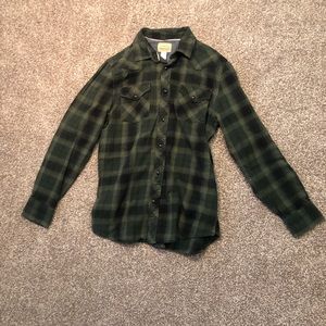 Roebuck & Co Green Snap Flannel
